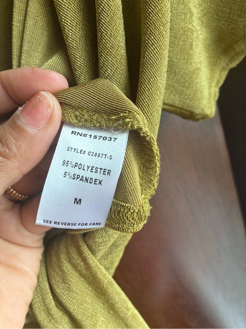 12th Tribe Olive Green Front Tie Crop Top | Soft Stretch Knit | Medium - Picture 6 of 7